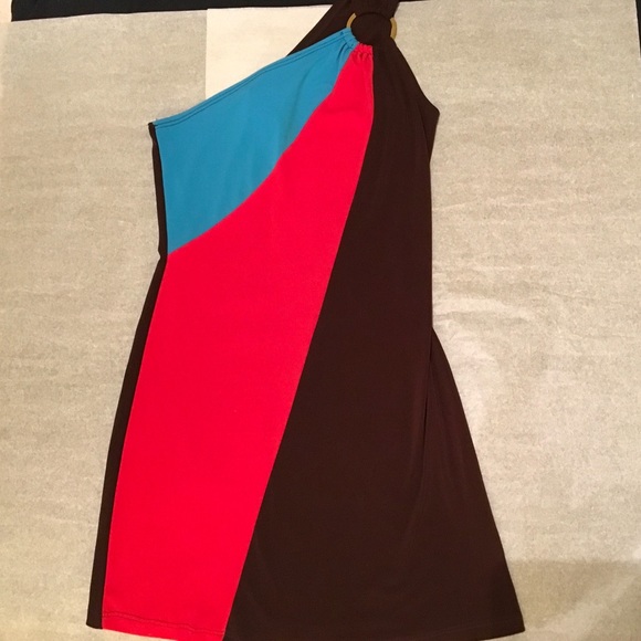 NWT Colorblock Ring Dress/Top❤️💙🤎 - Picture 3 of 3